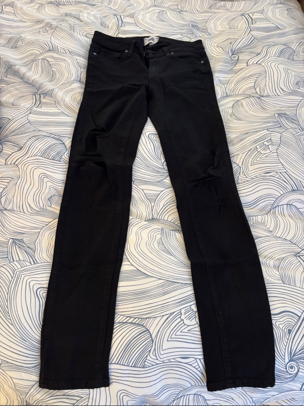 PAIGE Black High-Rise Skinny Jeans. NWOT